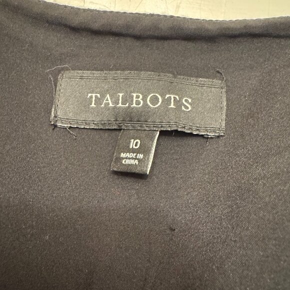 Talbots Black Ivory Color Block Plaid Wool Blend Straight Skirt 10 - Picture 3 of 3